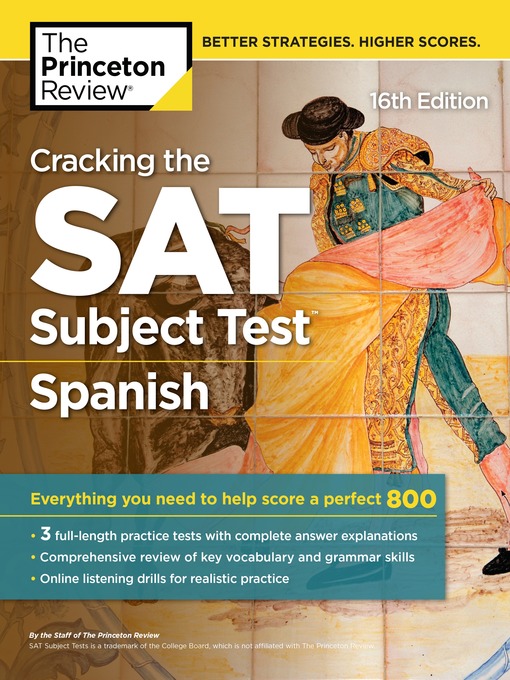 Title details for Cracking the SAT Subject Test in Spanish, 1 by The Princeton Review - Available